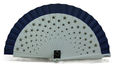 Abanico estrella blanco y azul