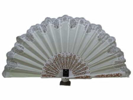 Eventail de mariage blanc