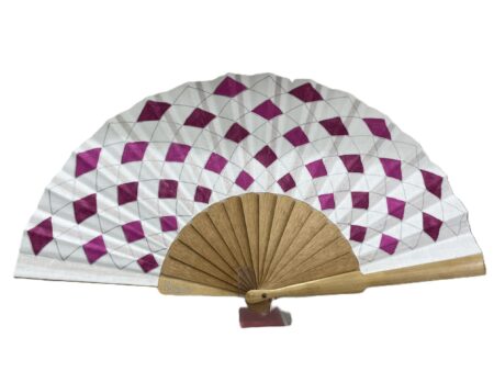Abanico moderno diamante fucsia